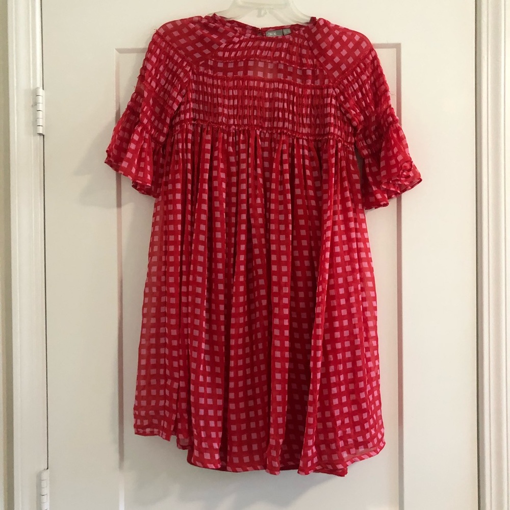 ASOS Red and Pink Dress